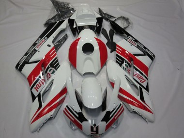 Blanc Rouge Noir Brillant Castrol 9 Carénage Moto Honda CBR1000RR 2004-2005 Pas Chère