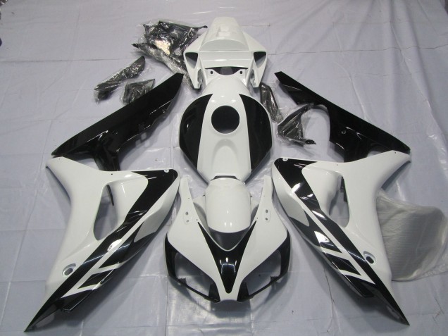 Blanc Noir Brillant OEM Style No Décalque Carénage Moto Honda CBR1000RR 2006-2007