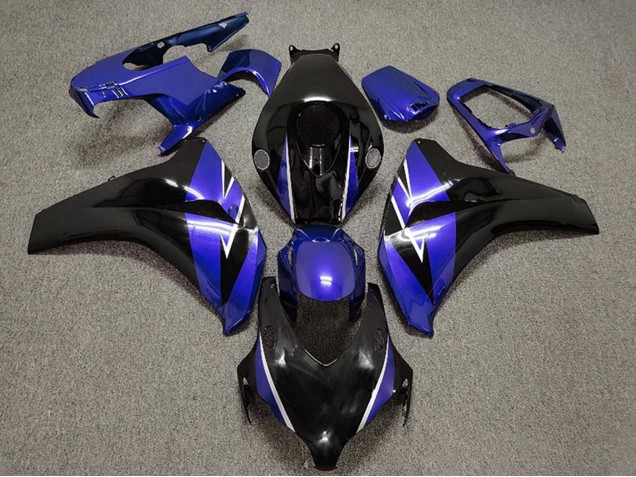 Bleu Noir Brillant Carénages Moto Honda CBR1000RR 2008-2011