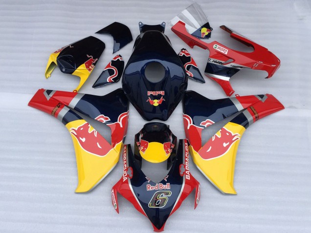 Bleu Foncé Jaune Red Bull Carénage Moto Honda CBR1000RR 2008-2011