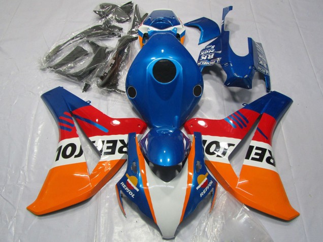 Orange Blanc Rouge Bleu Repsol Carénage Moto Honda CBR1000RR 2008-2011