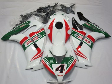 Blanc Rouge Vert Castrol 4 Carénage Moto Honda CBR1000RR 2012-2016 Pas Chère