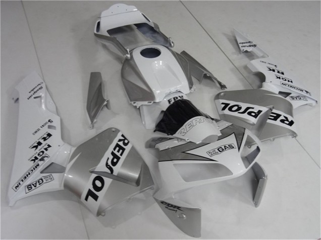 Blanc Argent Noir Repsol Carénages Moto Honda CBR600RR 2003-2004