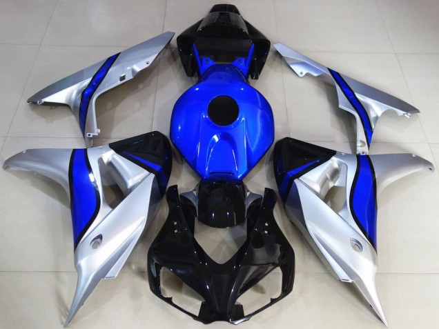 Argent Bleu Noir Brillant Carénage Moto Honda CBR1000RR 2006-2007