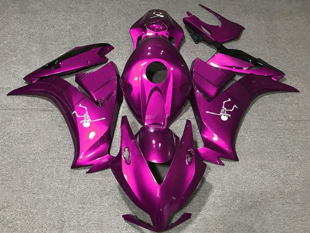 Rose Foncé Noir Brillant Carénage Moto Honda CBR1000RR 2012-2016