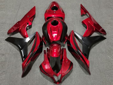 Rouge Noir Brillant OEM Style Carénages Moto Honda CBR600RR 2007-2008 Pas Chère