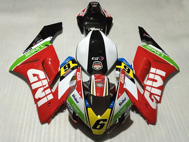 Blanc Rouge Vert Jaune Noir Brillant Givi 6 Carénage Moto Honda CBR1000RR 2004-2005