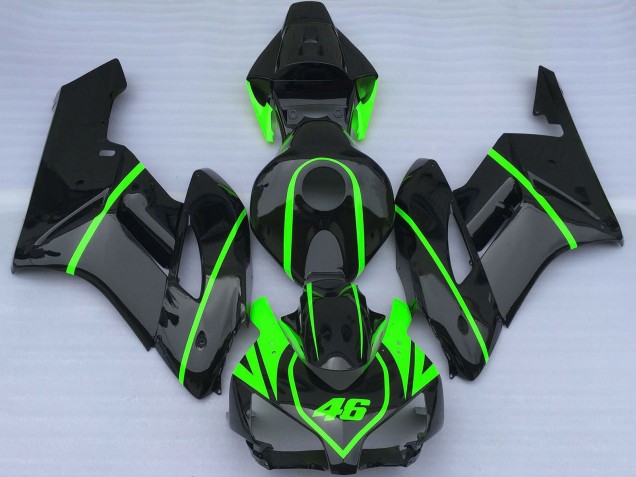 Noir Brillant Haute Visibilité Vert Carénage Moto Honda CBR1000RR 2004-2005