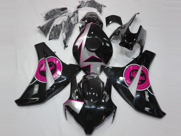 Argent Rose Noir Brillant Carénage Moto Honda CBR1000RR 2008-2011