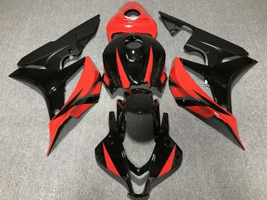 Rouge Noir Brillant Carénage Moto Honda CBR600RR 2007-2008 Pas Chère