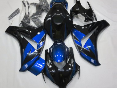 Bleu Noir Brillant Carénage Moto Honda CBR1000RR 2008-2011 Pas Chère