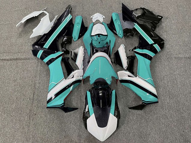 Blanc Cyan Bleu Noir Brillant Carénage Moto Honda CBR1000RR 2017-2023