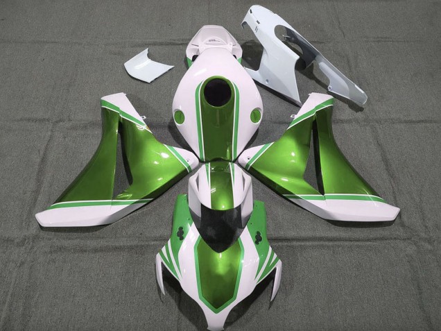 Blanc Glossy Vert Perle Carénage Moto Honda CBR1000RR 2008-2011