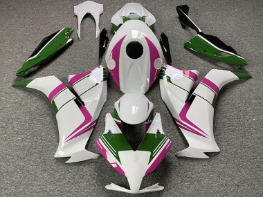Blanc Rose Vert Noir Carénage Moto Honda CBR1000RR 2012-2016 Pas Chère