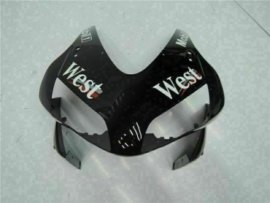 Noir Brillant Blanc West Mobil Carénage Moto Honda CBR600RR 2003-2004 Pas Chère