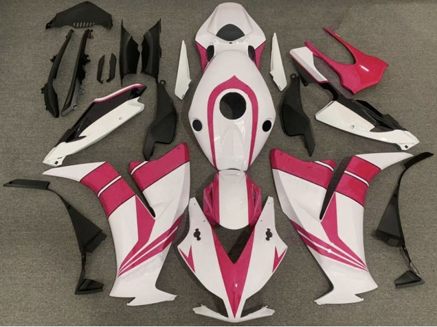 Blanc Rose Noir Carénage Moto Honda CBR1000RR 2012-2016