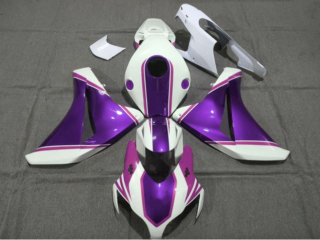 Blanc Violet Brillant Rose Carénage Moto Honda CBR1000RR 2008-2011