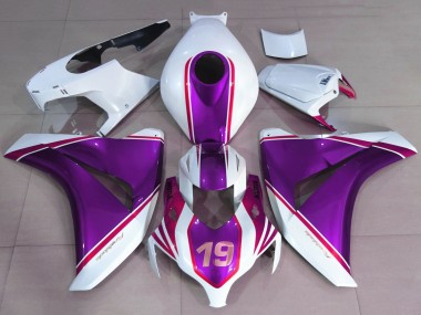 Blanc Violet Brillant Rose 19 Carénage Moto Honda CBR1000RR 2008-2011 Pas Chère