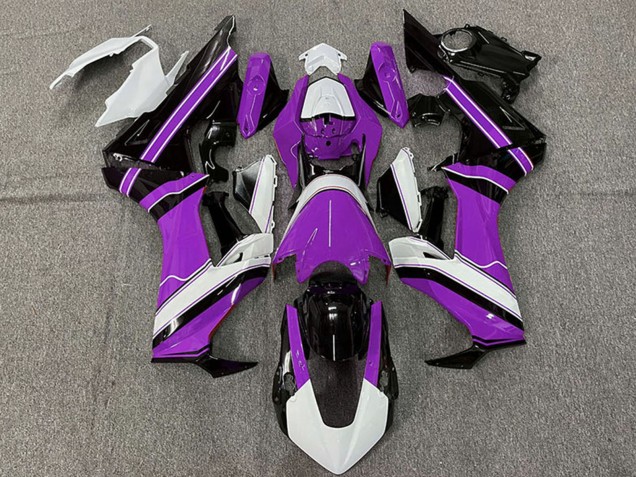 Blanc Violet Noir Brillant Carénages Moto Honda CBR1000RR 2017-2023