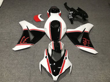 Blanc Rouge Noir Brillant Carénage Moto Honda CBR1000RR 2008-2011 Pas Chère