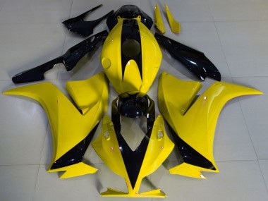 Jaune Noir Brillant Carénage Moto Honda CBR1000RR 2012-2016 Pas Chère