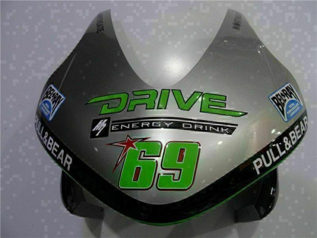Argent Vert Noir Brillant Carénages Moto Honda CBR600RR 2003-2004