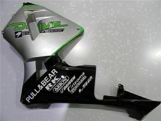 Argent Vert Noir Brillant Carénages Moto Honda CBR600RR 2003-2004
