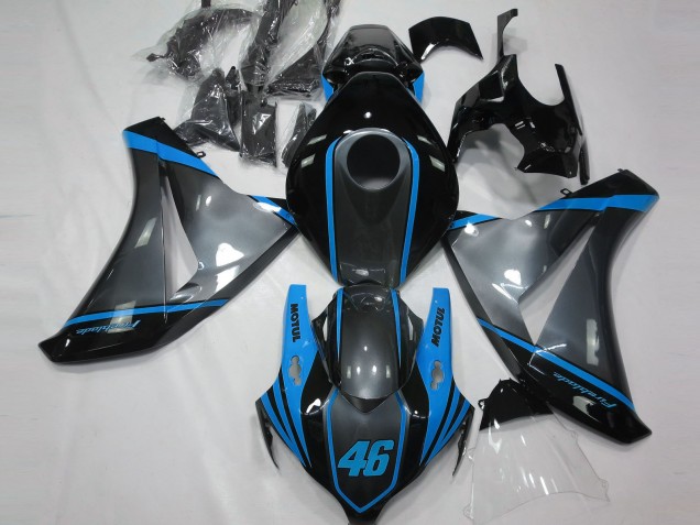 Gris Bleu Noir Mat Motul 46 Carénage Moto Honda CBR1000RR 2008-2011