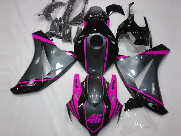 Gris Rose Noir Mat Motul 46 Carénage Moto Honda CBR1000RR 2008-2011