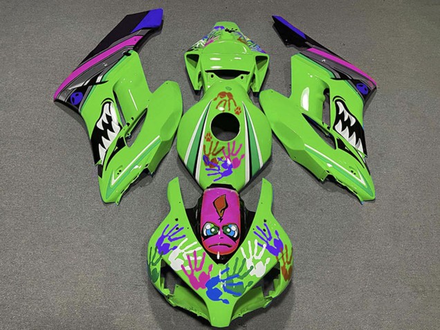 Vert Violet Bleu Noir Requin Carénage Moto Honda CBR1000RR 2004-2005