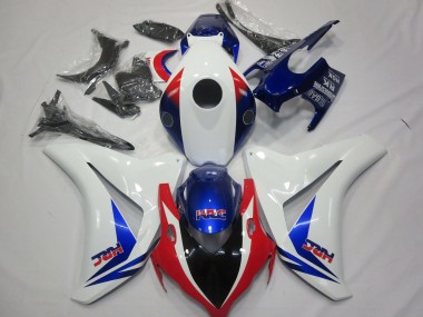 Blanc Bleu Rouge HRC Carénages Moto Honda CBR1000RR 2008-2011 Pas Chère