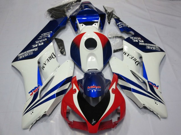 Blanc Bleu Rouge HRC OEM Style Dream Carénage Moto Honda CBR1000RR 2004-2005