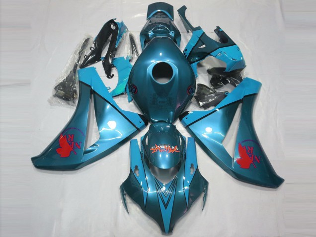 Bleu Sarcelle Rouge Carénage Moto Honda CBR1000RR 2008-2011