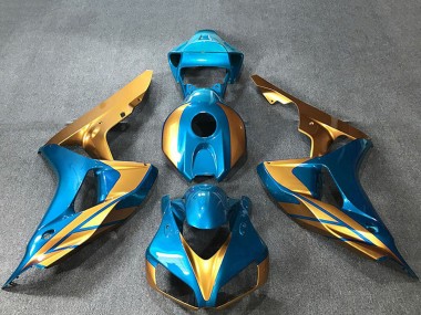 Bleu Clair Or Carénage Moto Honda CBR1000RR 2006-2007 Pas Chère