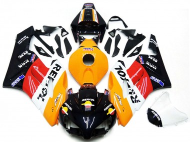 Orange Blanc Rouge Noir Brillant Repsol Kits Carénages Moto Honda CBR1000RR 2004-2005 Pas Chère