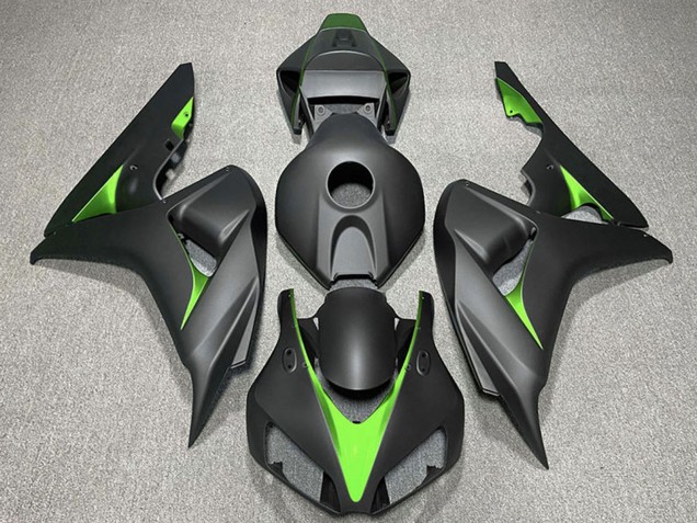 Noir Mat Vert Carénage Moto Honda CBR1000RR 2006-2007