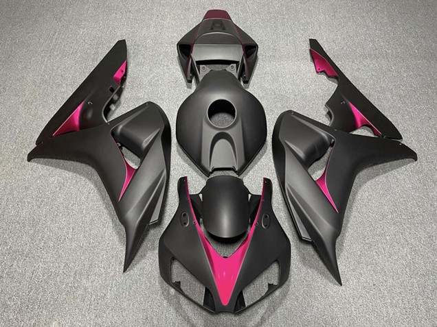 Noir Mat Rose Carénage Moto Honda CBR1000RR 2006-2007