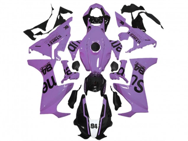 Laiteux Violet Noir Brillant Street Flava Carénage Moto Honda CBR1000RR 2017-2023
