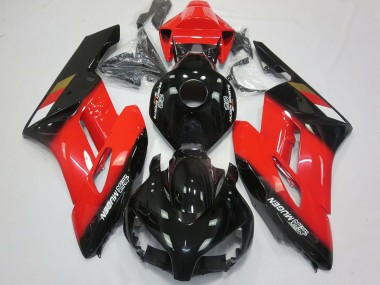 Rouge Noir Brillant Mugen Carénage Moto Honda CBR1000RR 2004-2005 Pas Chère