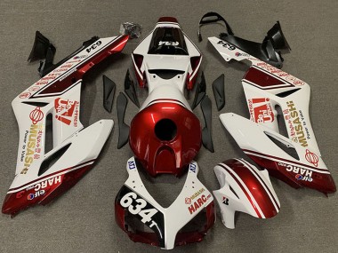 Blanc Rouge Musashi 634 Carénage Moto Honda CBR1000RR 2004-2005 Pas Chère