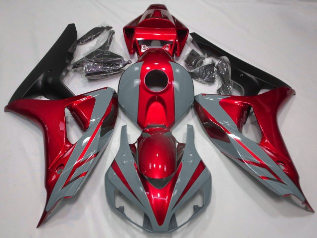 Nardo Gris Rouge Noir Mat Carénage Moto Honda CBR1000RR 2006-2007