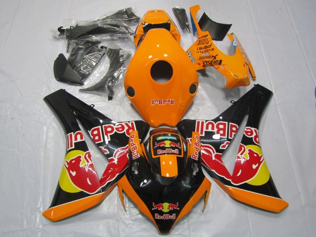 Orange Jaune Noir Brillant Red Bull Carénage Moto Honda CBR1000RR 2008-2011