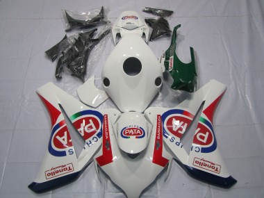 Blanc Rouge Bleu Pata Castrol Tonello Carénage Moto Honda CBR1000RR 2008-2011 Pas Chère