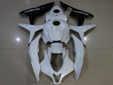 Blanc Noir Brillant Carénages Moto Honda CBR600RR 2007-2008 Pas Chère