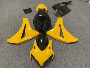 Jaune Noir Brillant Carénage Moto Honda CBR1000RR 2008-2011 Pas Chère