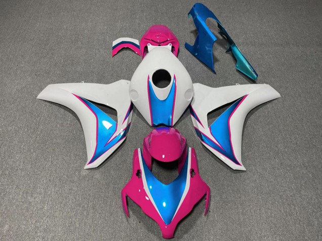Blanc Bleu Rose Carénage Moto Honda CBR1000RR 2008-2011