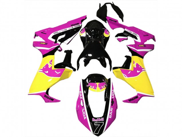Rose Jaune Noir Brillant Red Bull Carénage Moto Honda CBR1000RR 2017-2023