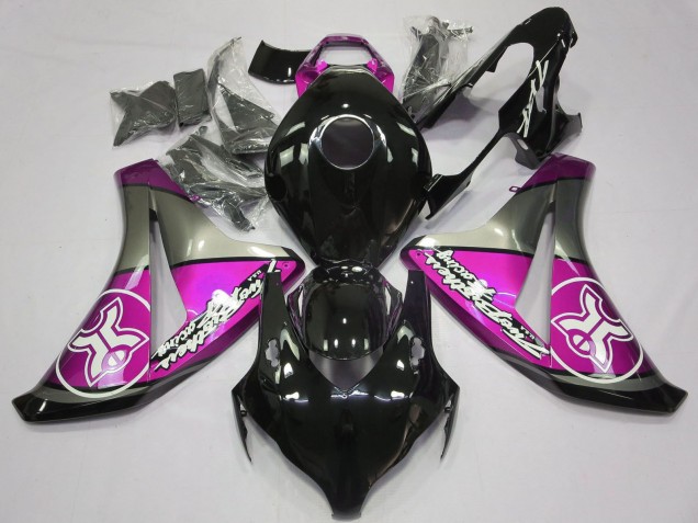 Gris Rose Noir Brillant Carénage Moto Honda CBR1000RR 2008-2011