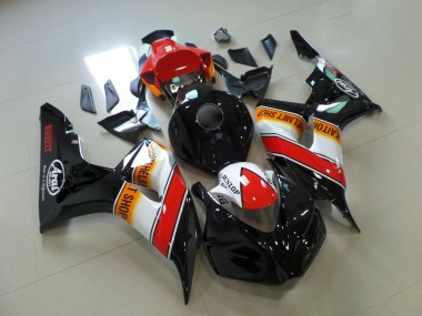 Orange Blanc Rouge Noir Brillant Pirelli Courses Carénage Moto Honda CBR1000RR 2006-2007 Pas Chère