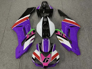 Violet Blanc Rouge Rose Noir Brillant 6 Carénage Moto Honda CBR1000RR 2004-2005 Pas Chère